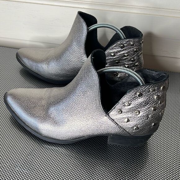 Musse & Cloud Women's Arya Ankle Boot Silver Studded Size 10 - Picture 4 of 9